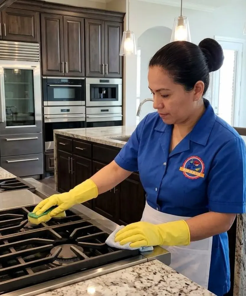 Kitchen cleaning in a Plano TX apartment — Maid in Allen TX